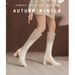 Gomeini Korean Style 2024 Versatile Square Toe High Heel Stretch Slim Over-the-Knee Long Boots For Women 818-A_vogvips.com