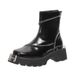 Platform Martin For Women, Autumn And Winter New British Square Fashion Trendy Boots, Retro Metal Functional_vogvips.com