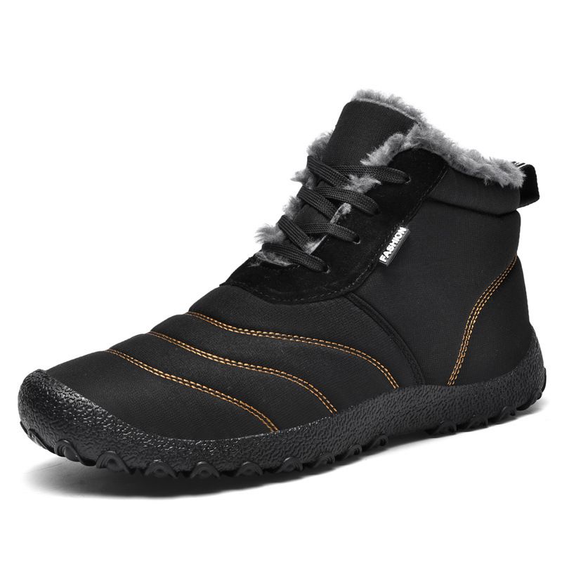 Winter Cotton Boots Bestsellers: Warm, Thickened, Large-sized Cotton Shoes, Soft-soled Men's Mid-top Snow Boots_vogvips.com