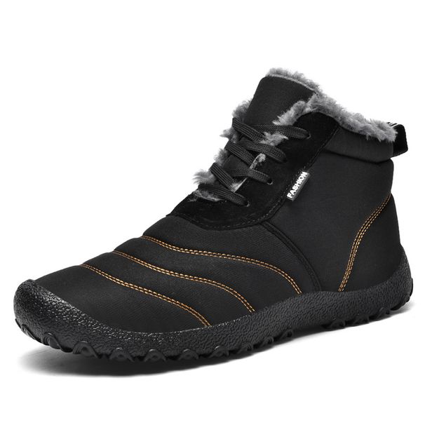 Winter Cotton Boots Bestsellers: Warm, Thickened, Large-sized Cotton Shoes, Soft-soled Men's Mid-top Snow Boots_vogvips.com