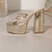Elegant Gold High Heel Sandals For Women - Sexy Square-Toe Strappy Stilettos With Platform (EU 35-42)_vogvips.com