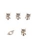 6 Gothic Owls - DIY Home Decor And Craft Accessories, Shoe DIY Decorations, Cute Y2K Footwear Accessories, Perfect For Spring/Summer And Halloween_vogvips.com