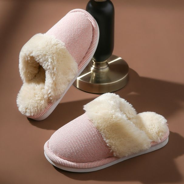 New In Autumn And Winter! Fleece Warm Cotton Mop Thick-bottomed Plush Male And Female Couples Warm Cotton Slippers For Indoor And Outdoor Use_vogvips.com