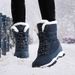 Women Boots Waterproof Heels Boots For Winter 2023 Tren Platform Ankle Boots Keep Warm Snow Shoes Plush Outdoor Short Boots_vogvips.com