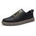 Round Head Lace-up Board Shoes Casual Low-top Breathable Sports Men's Shoes Rubber Non-slip Sole_vogvips.com
