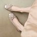 Cameido New Chinese Style Women's Single Shoes, 2025 Autumn Bow Shallow Single Shoes With Thick Heel, Soft Sole Pailu Shoes_vogvips.com