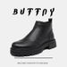 Retro Tooling Boots Side Zipper Thick-soled Heightening Men's Boots Martin Boots_vogvips.com