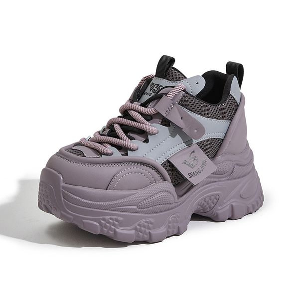 Thick Soled Dad For Women In The Spring Of 2024, Short And Height Increasing Women's, Versatile Sponge Cake Casual_vogvips.com
