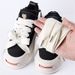 Shoe Accessories open mouthed white shoelace rope, widened flat shoelace rope, a pair of wide shoelaces 2cm_vogvips.com