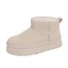 Versatile Western Style Snow Boots For Women New Winter Short Tube Fashion With Plush And Thick Outer Wear Trend,_vogvips.com