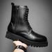 European Warm Series 【Special Offer】Men's Genuine Leather Ultra-light Round Toe Thick Sole Hiking Side Zipper Martin Boots Men_vogvips.com