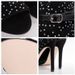 Women S Elegant Strappy Low Heel Sandals With Rhinestones Open Toe Design PU Sole Suede Upper Summer Party Shoes In_vogvips.com