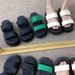 High-end And Fashionable Black Slippers For Women's Outerwear, 2025 Summer New Thick-soled Versatile One-piece Flip-flops For Women's Casual Cooling_vogvips.com