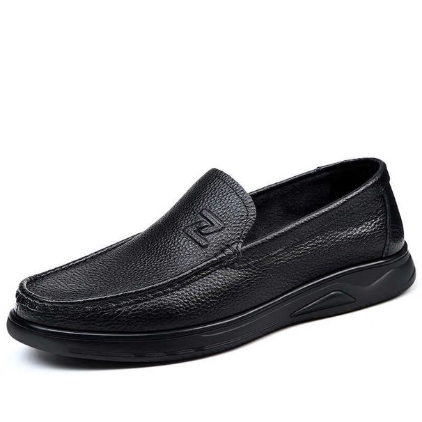 Unbeatable Quality Unbeatable Quality German Spring Bean Men's Soft Soled Leather Shoes Anti Slip And Lightweight Dad On Foot Driving Shoes, Loafers_vogvips.com