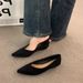 French Style Niche Brown Single For Women 2025 Spring And Autumn Wedge Elegant Pointed Commuting Evening Granny Shoes_vogvips.com