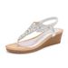 New Fashion Rhinestone Sandals Platform Wedge Women's Shoes_vogvips.com