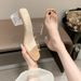 Summer Women Pumps Sandals PVC Jelly Slippers High Heels Women Open Toe Transparent Perspex Slippers Shoes Heel Sandals_vogvips.com