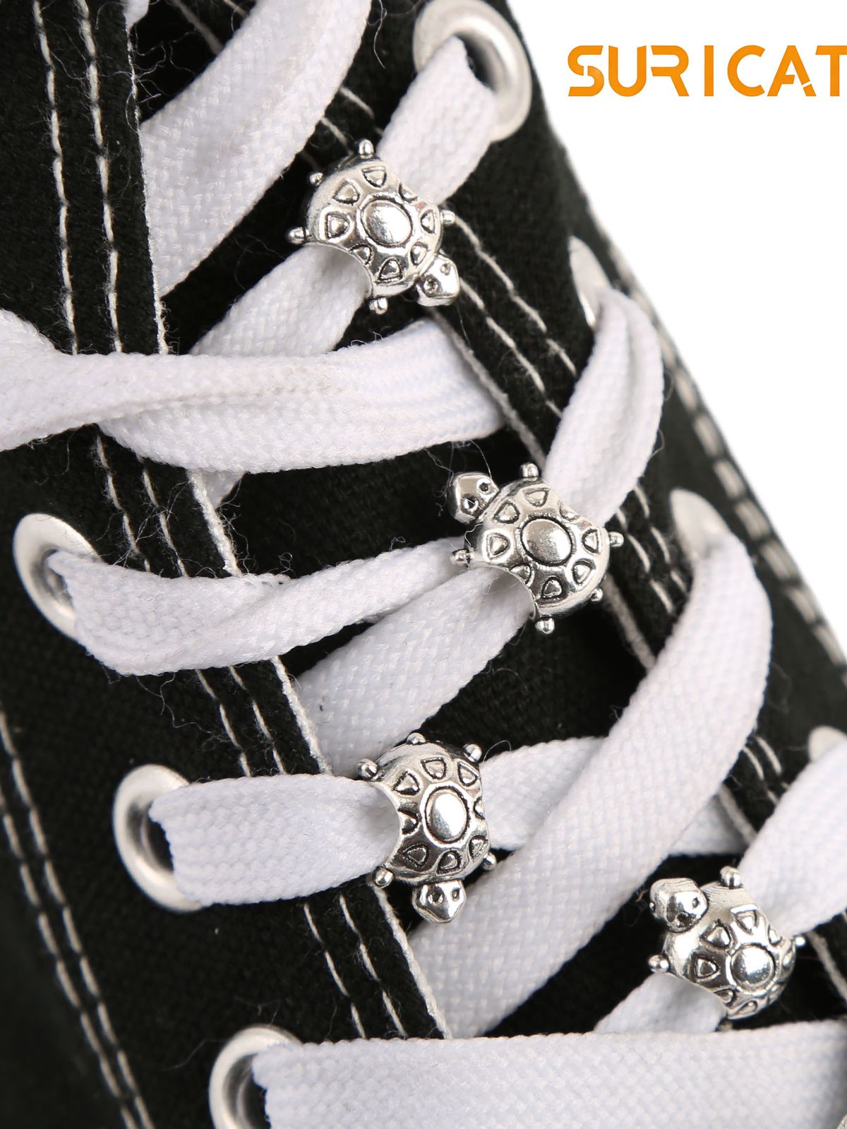 6 Cute Gothic Cartoon 3D Turtles - DIY Home Decor And Craft Accessories, Shoe DIY Decorations, Y2K Footwear Accessories, Perfect For Spring/Summer_vogvips.com