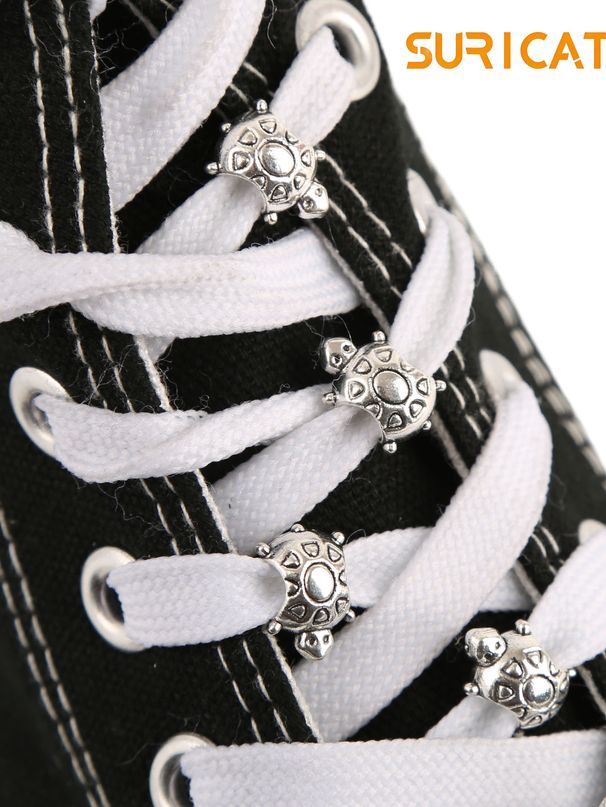 6 Cute Gothic Cartoon 3D Turtles - DIY Home Decor And Craft Accessories, Shoe DIY Decorations, Y2K Footwear Accessories, Perfect For Spring/Summer_vogvips.com