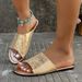 New 2025 Summer Flat Bottom Snake Pattern 43 Shoes, Straight Drag Beach Sandals, Women's Batch_vogvips.com