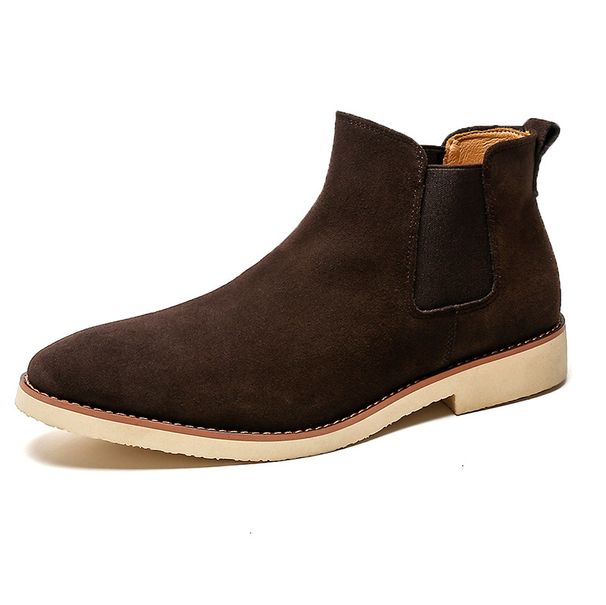 Pointy boots for men New boots for men leather high-top boots Ankle boots_vogvips.com