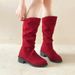 Women's 2025 Autumn Winter New Fashion Suede Slip-On High Low Heel Plus Size Over-the-Knee Boots For Women_vogvips.com