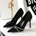 SEVEN BIG TREES Women's Elegant Pointed Toe Stiletto Heels With Rhinestone Bow For Evening Party Dressy Occasions (Available In 7CM & 10CM Heel)_vogvips.com