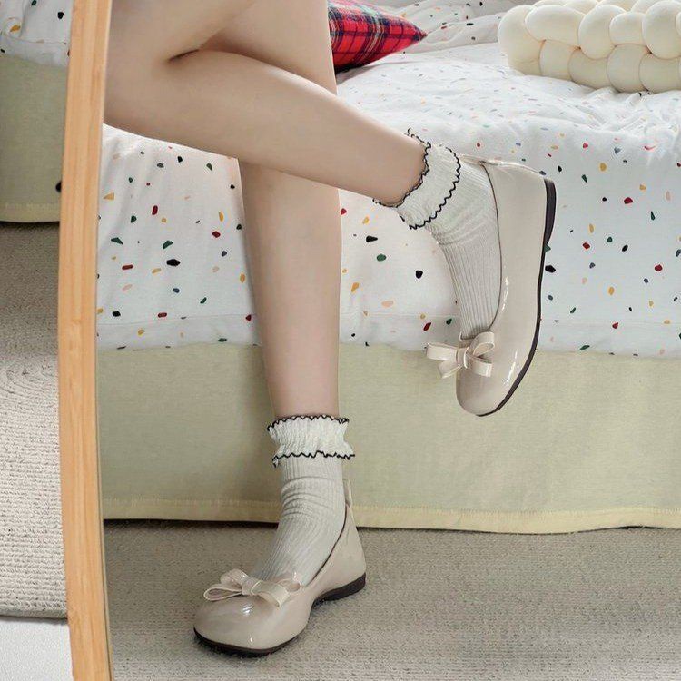 2025 New Style Dress Single French Shallow Mouth Soft Bottom Mary Jane Women's Fairy Gentle Flat Bean Shoes_vogvips.com
