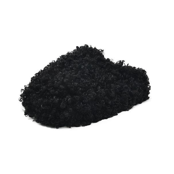 Large Size Thick Bottom Curly Fur Slippers For Women, Autumn And Winter Wear, New Style In 2025, Korean Style, Muffin-topped, Half-slipper_vogvips.com