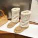 Women's Winter Snow Boots With Faux Fur Lining, Slip-Resistant Thick Sole, Mid-Calf Height, Water-Resistant Suede Upper, Round Toe, Chunky Heel_vogvips.com