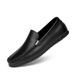 Genuine Leather Men's Shoes Spring Top Layer Cowhide Black Flat Slip-On Loafers Soft Surface Large Size Trendy Brand_vogvips.com