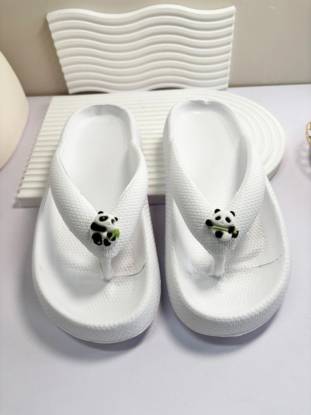 Summer Multi Color Women's Flip Flops Fashionable Metallic Teddy Bear Bow Slide Sandal Beach Vacation Home Versatile_vogvips.com