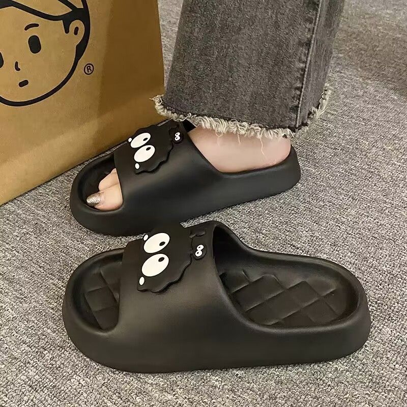Small Coal Ball Wear Outdoors In Summer 2025, Super Soft, Anti Slip, Cute Cartoon One Line Slippers For Women To Cool_vogvips.com