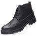 European Warm Series Men's Martin Boots Autumn Winter 2025 New Heel Warm Casual Brogue Height Increasing 86 High Top Leather Shoes_vogvips.com