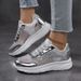 Moipheng Platfom Fo Women Gold Spakle Mesh Casual Sneakes Beathable Soft Ladies Lightweight Thick Soled Shoes_vogvips.com