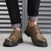 Leather for 2024 new spring autumn season leather breathable lace up business with soft soles and anti slip casual men's_vogvips.com