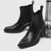 Vintage Martin Boots Pointed Toe Foot Thick Sole Heightening Short Boots Upturned Chelsea Boots_vogvips.com