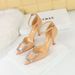 8323-K28 Style Banquet High Heels, Shallow Mouth, Pointed One Word With Metal Diamond Buckle Hollow Sandals For Women_vogvips.com
