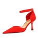 8323-7 Style Fashionable Minimalist Slim Fitting Women's Sandals With Suede Surface, Shallow Mouth, Pointed Head, Hollow_vogvips.com