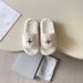 SM Cross-Strap Open-Toe Thick-Soled Furry Slippers For Women 2025 Autumn/Winter New Vintage Fashionable Outdoor Slide_vogvips.com