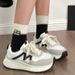 Trendy Women's Sneakers 2026 Spring/autumn New Versatile Ultra-soft Lightweight Low-heel Casual Dad Shoes Ins Trend_vogvips.com