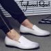 Fashion Men Black Braid Leather Casual Driving Men's Slip On Penny Loafers Moccasins 2019 New Style Leisure Shoes_vogvips.com