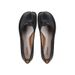Mirror Toe Split Women's Flat Shoes - Genuine Leather Round Toe Slip-Ons For Casual & Dressy Outfits (Silver, Beige, Black)_vogvips.com