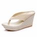 Women’s Shoes 9cm Bohemian Beach Sandals Thick Soled Wedge Heeled Flip Flops Sweet Flip Flops Waterproof Platform Flip Flops_vogvips.com