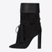 European And American Hot-Selling Tassel Color-Block Chunky High Heel Short Autumn Winter Handmade Women's Pointed Toe_vogvips.com