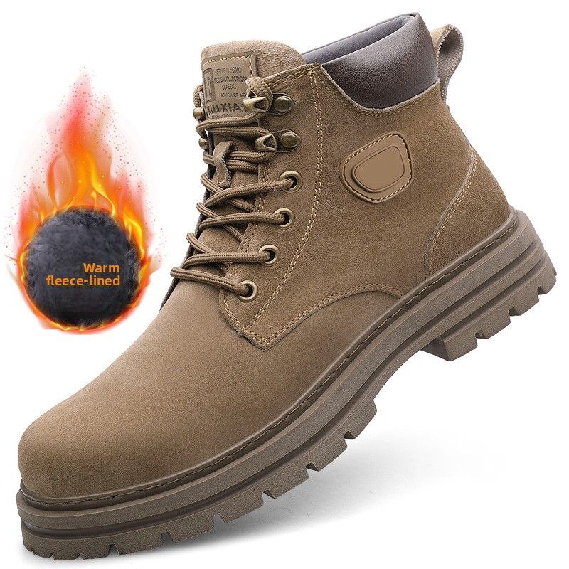 Breathable Velvet Martin Boots Men's Style Retro Tooling Shoes Platform Short Boots Casual Shoes Men's Shoes_vogvips.com