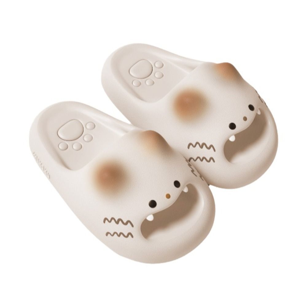 Adorable Waterproof Closed Toe Cat Paw Anti Slip Soft Bottom Ladies Slippers Home_vogvips.com