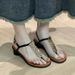 Chunky-heeled Roman Sandals, New Summer 2026 Model, Fairy-style Design, Niche Thong High-heeled Simple Sandals_vogvips.com