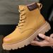 Wave Height Increase Lightweight Casual Men's Short Boots Fashionable Versatile Wear Comfortable_vogvips.com