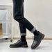Euro Step 2025 Large Men's Brogue Carved Korean Style Round Toe British Low-top Black Leather Shoes D05-R_vogvips.com